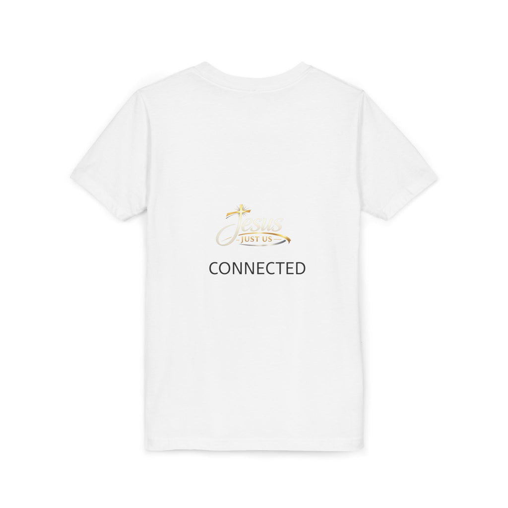 Youth Tee — JESUSFI “Connect Now / Connected” Faith Graphic