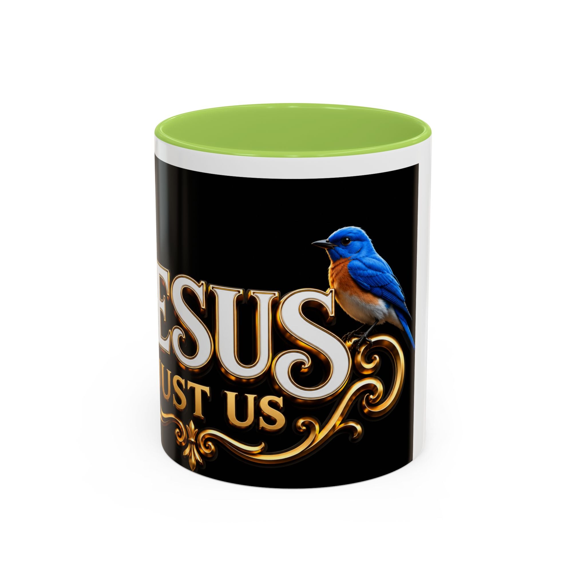 Jesus Trusts Us Coffee Mug — Bluebird Faith Accent Mug (11/15oz)