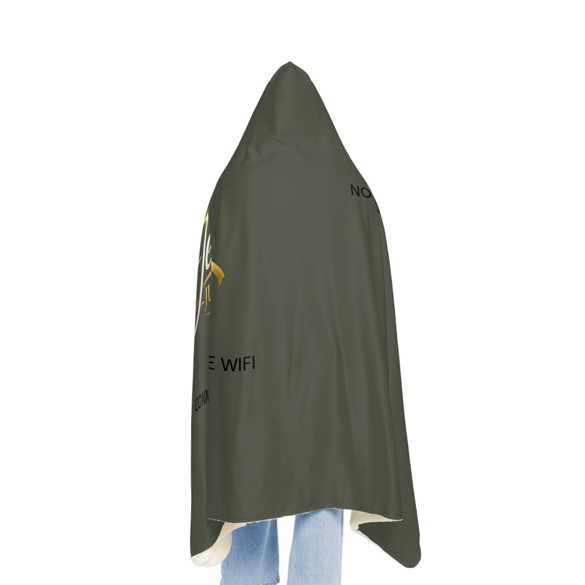 Hooded Blanket — "Jesus Just Us" Sherpa Snuggle Blanket (Faith-Inspired)