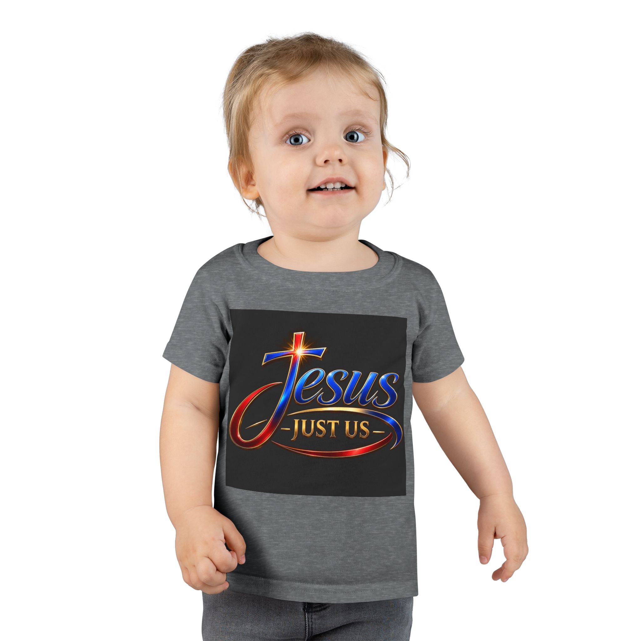 Toddler T-Shirt — Jesus Just Us Graphic Faith Tee