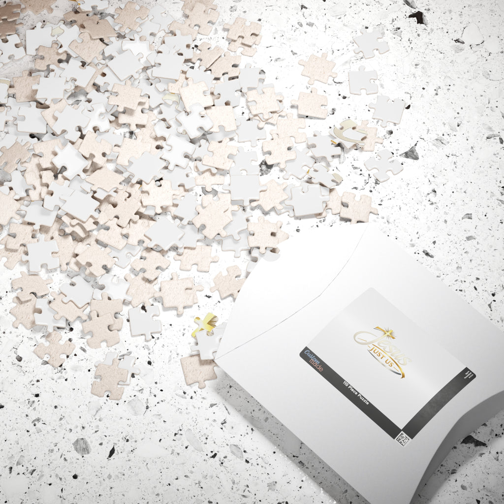 Star & Script Custom Puzzle — "Just Us" Gold Design (110–1014 pcs)