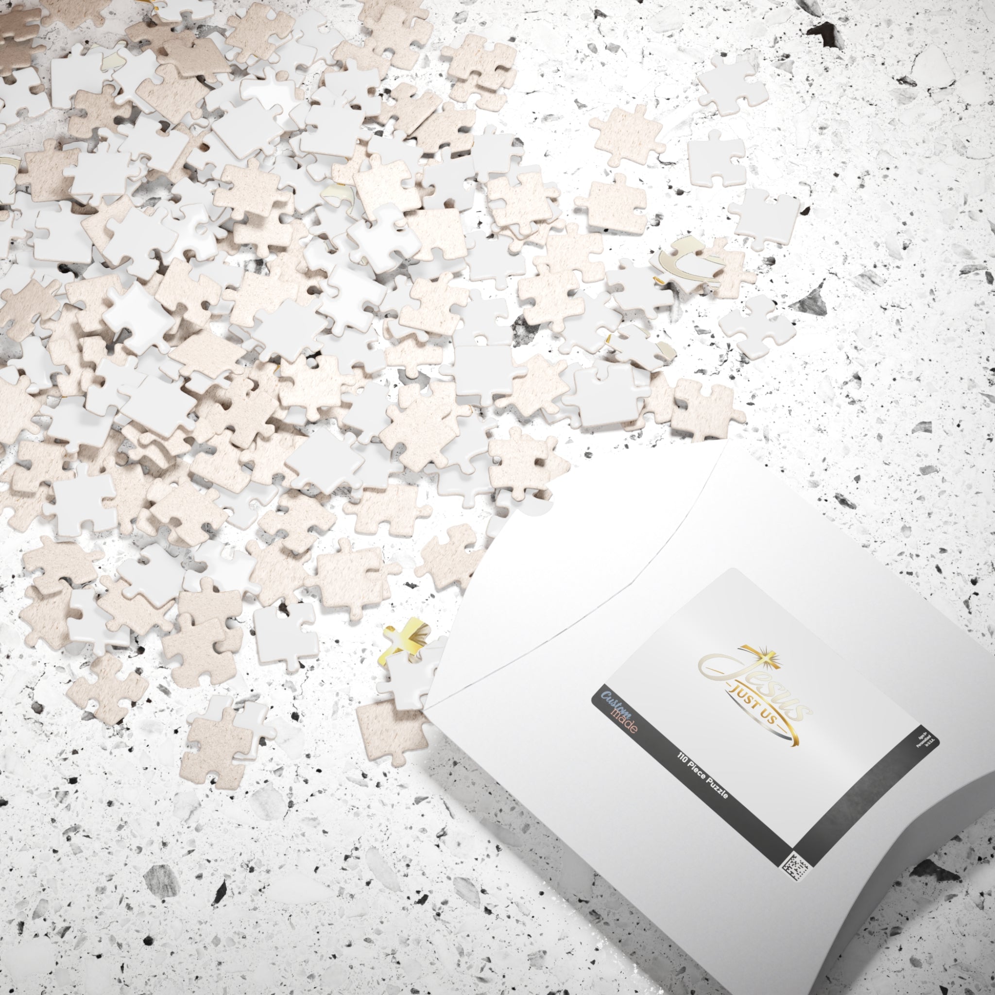 Star & Script Custom Puzzle — "Just Us" Gold Design (110–1014 pcs)