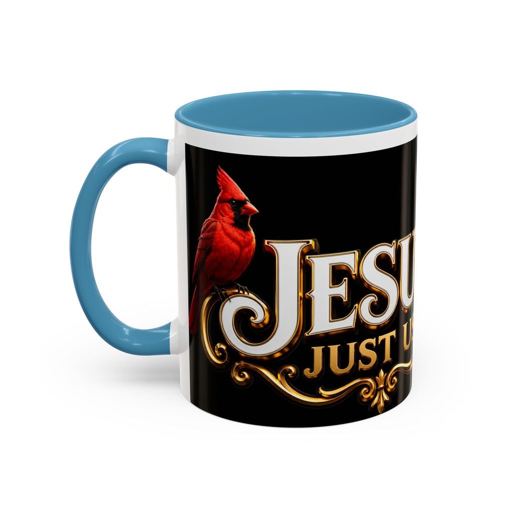 Jesus Trusts Us Coffee Mug — Bluebird Faith Accent Mug (11/15oz)