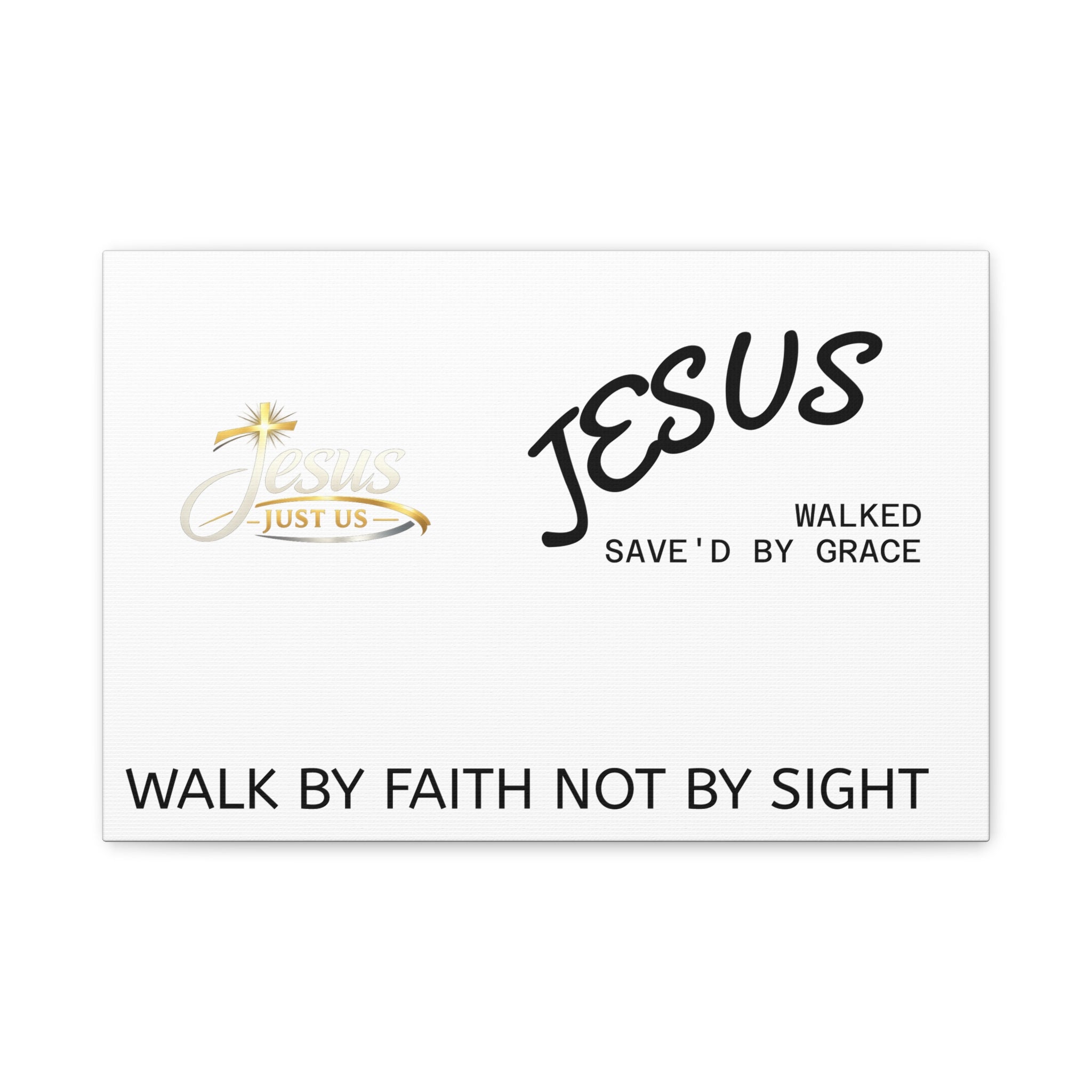 Faith Wall Canvas — "Walk by Faith Not by Sight" Christian Matte Stretched Canvas