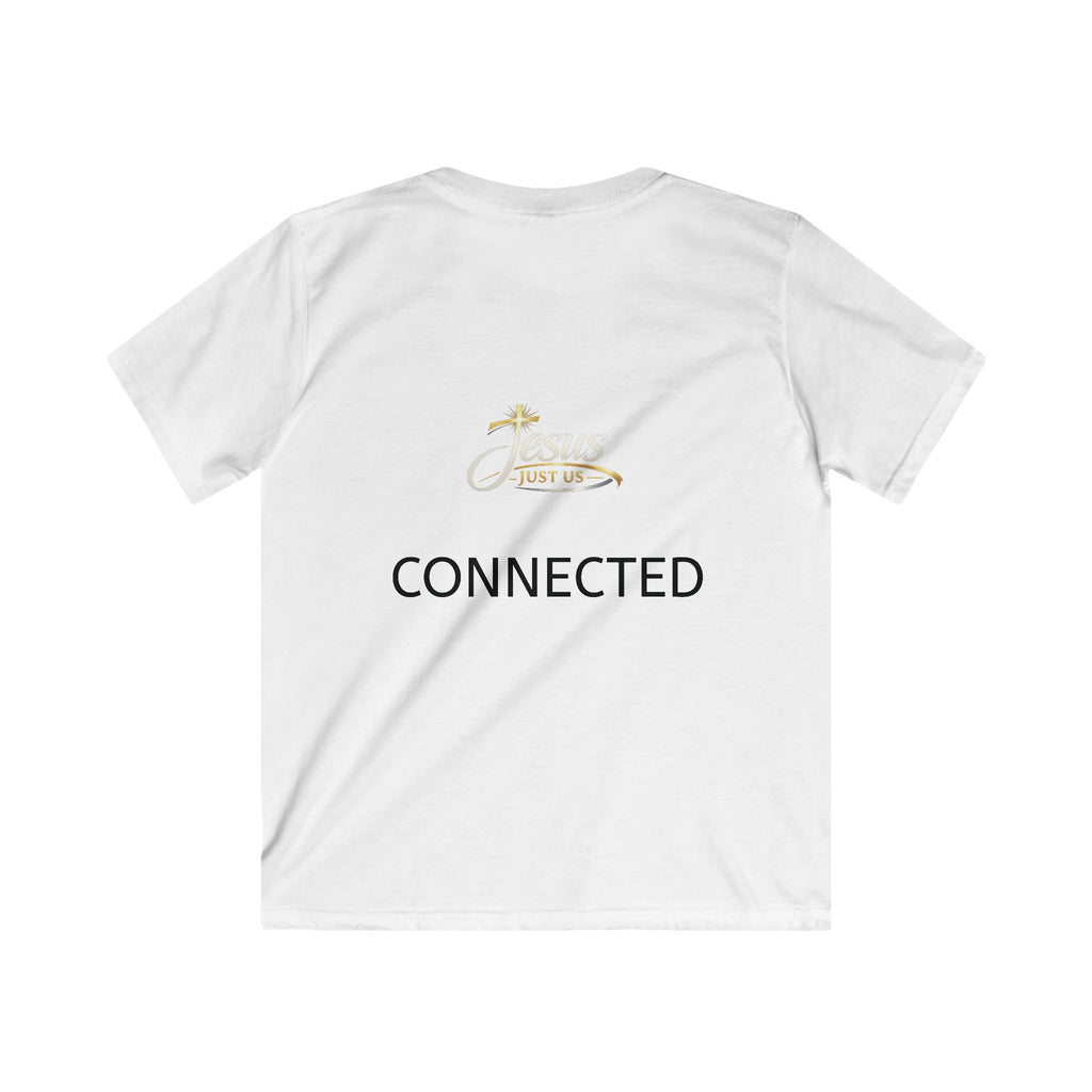Kids Christian Tee — "JESUSFI Connect Now / Connected" Youth Faith Shirt