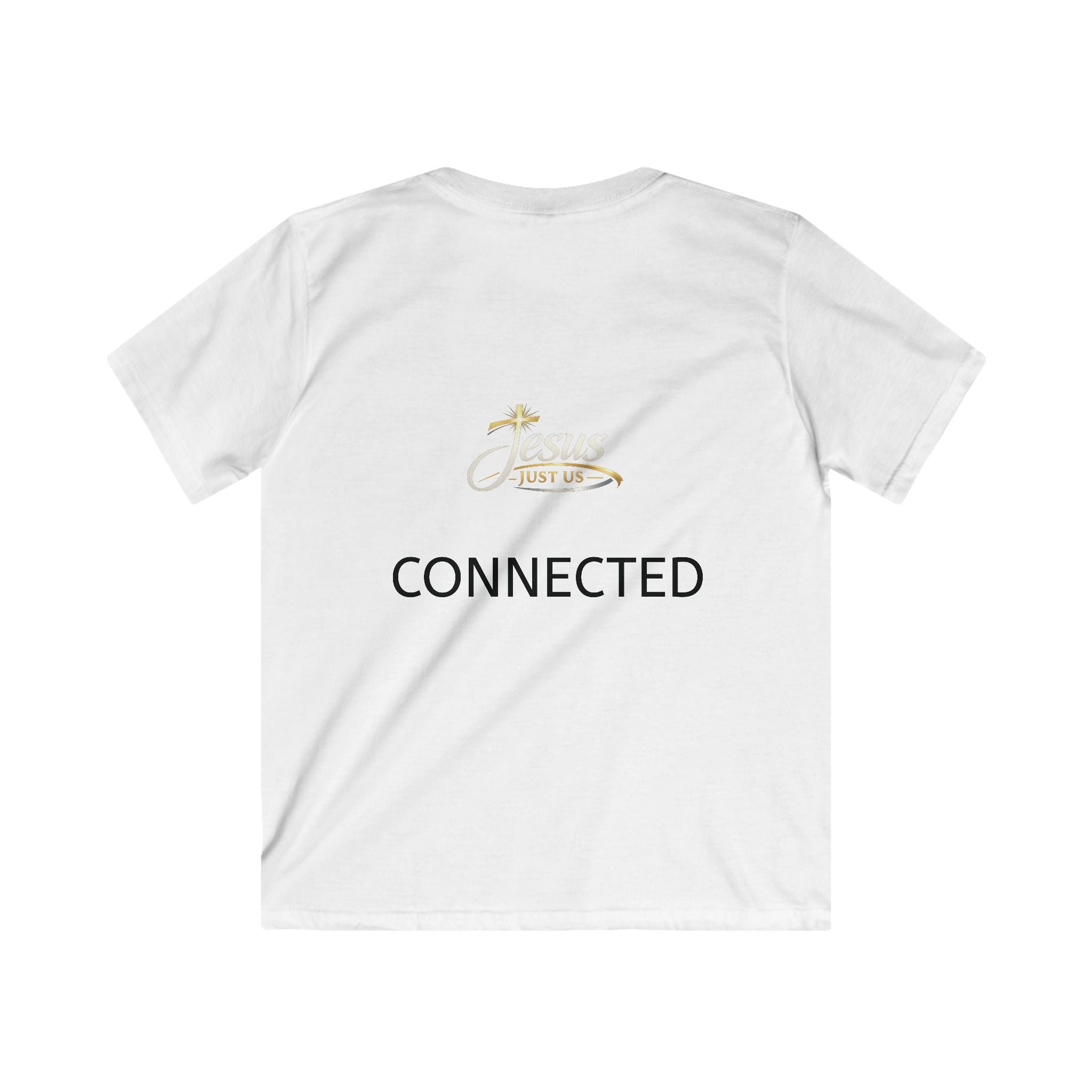 Kids Christian Tee — "JESUSFI Connect Now / Connected" Youth Faith Shirt