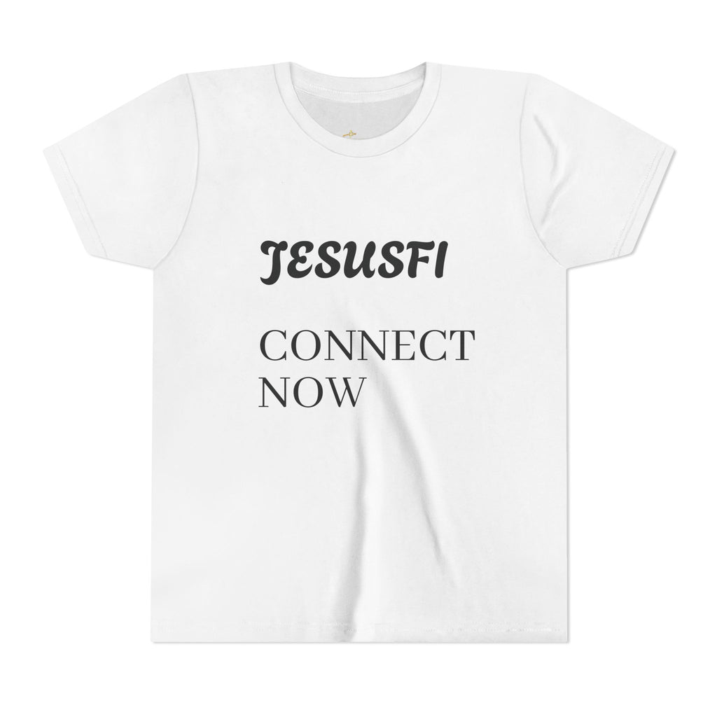 Youth Tee — JESUSFI “Connect Now / Connected” Faith Graphic