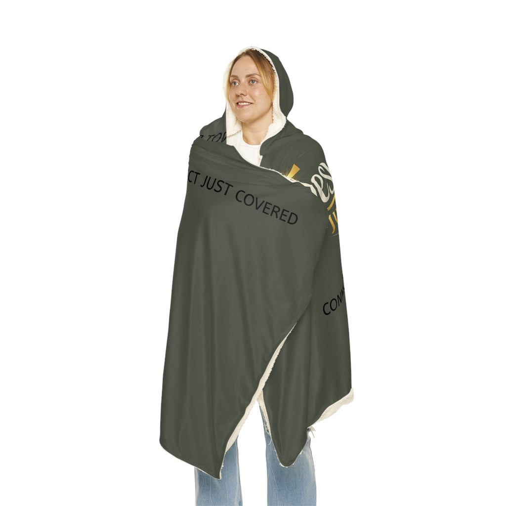 Hooded Blanket — "Jesus Just Us" Sherpa Snuggle Blanket (Faith-Inspired)