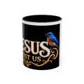 Jesus Trusts Us Coffee Mug — Bluebird Faith Accent Mug (11/15oz)