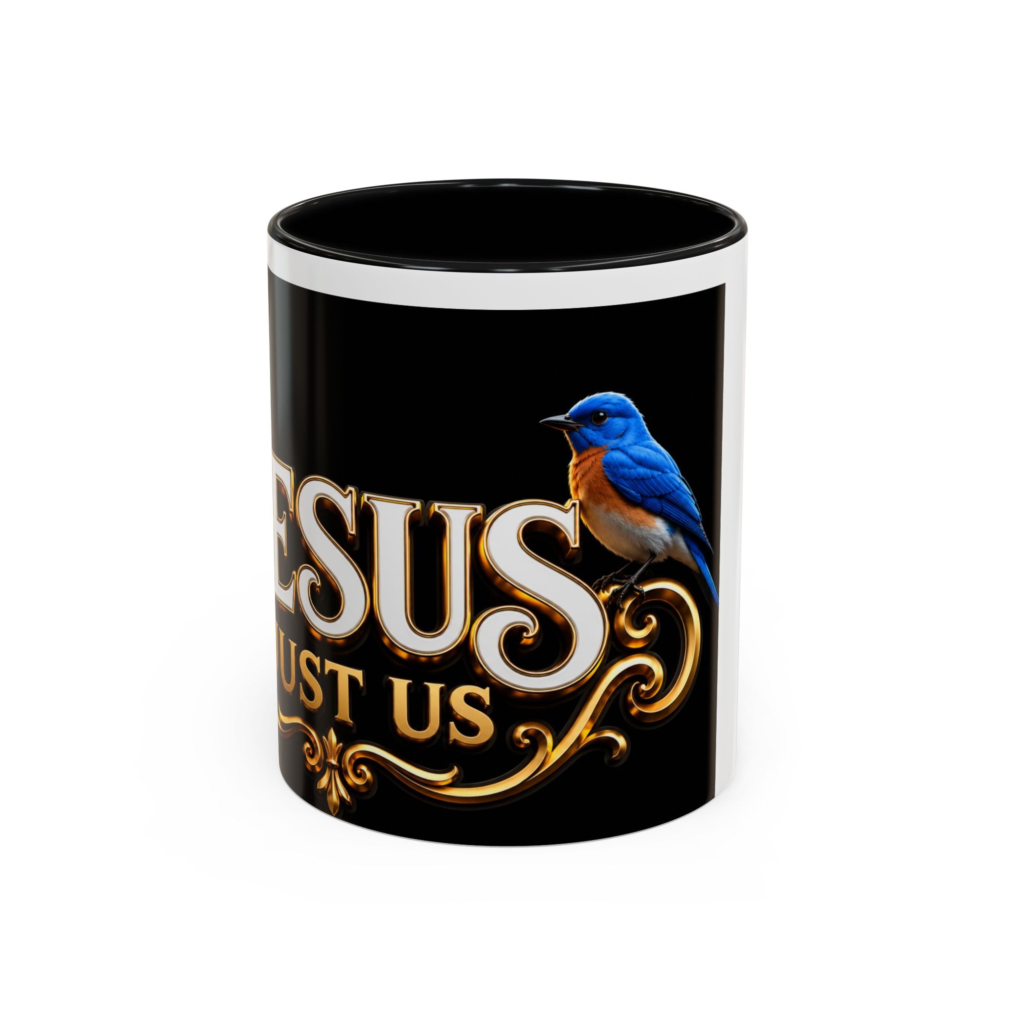 Jesus Trusts Us Coffee Mug — Bluebird Faith Accent Mug (11/15oz)