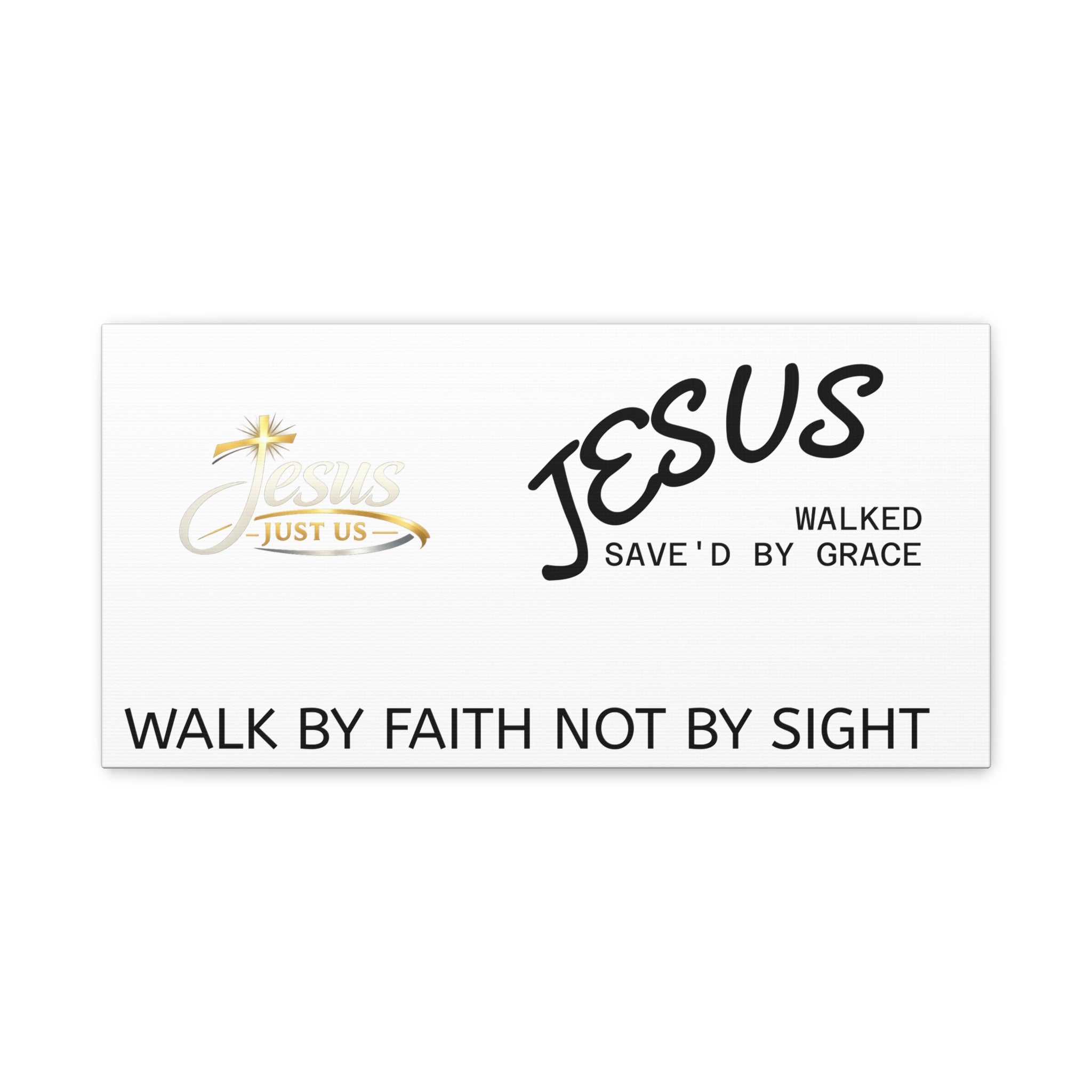 Faith Wall Canvas — "Walk by Faith Not by Sight" Christian Matte Stretched Canvas