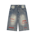 Vintage Wash Baggy Denim Shorts