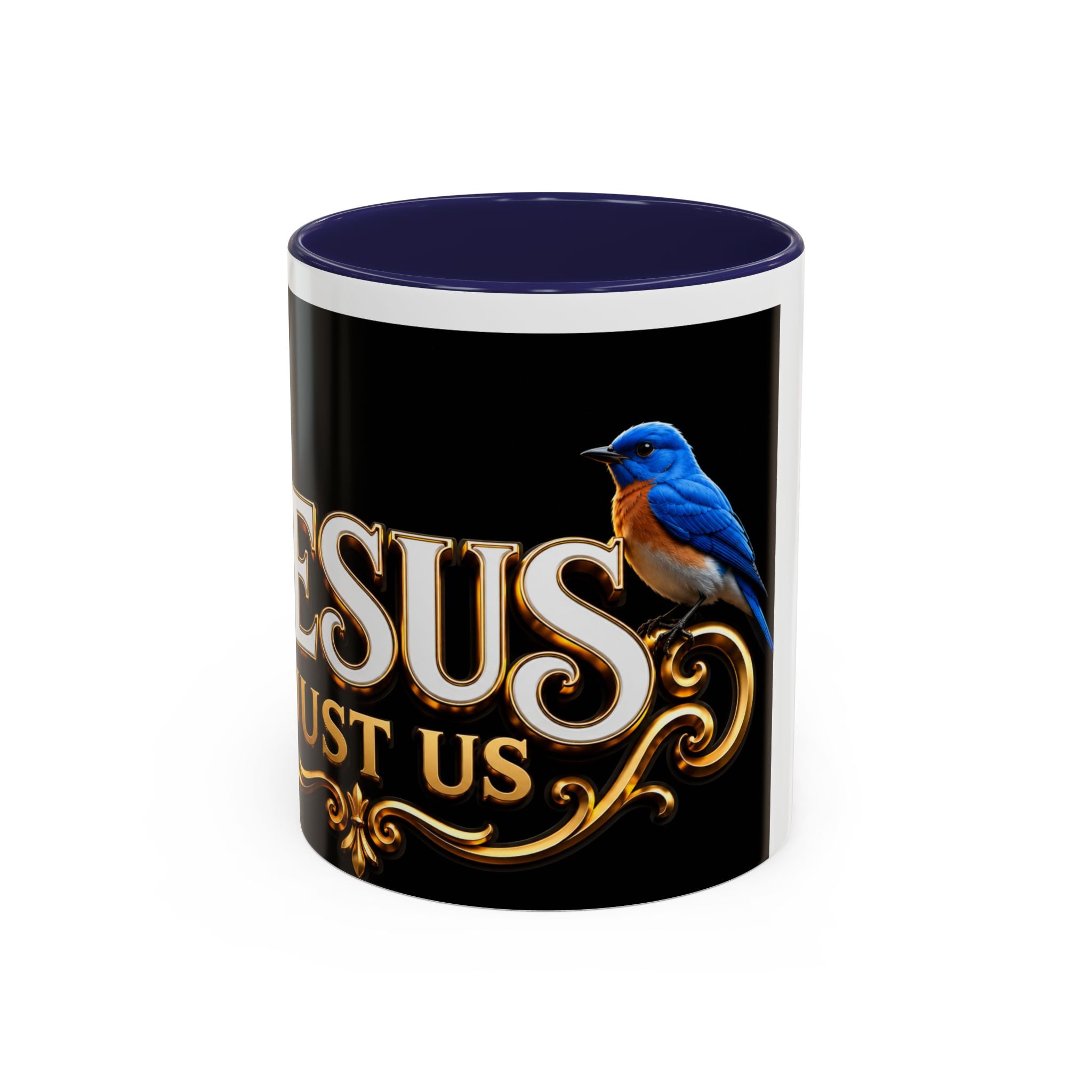 Jesus Trusts Us Coffee Mug — Bluebird Faith Accent Mug (11/15oz)