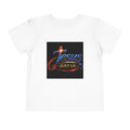Toddler Tee — "Jesus Just Us" Connected Christian Graphic