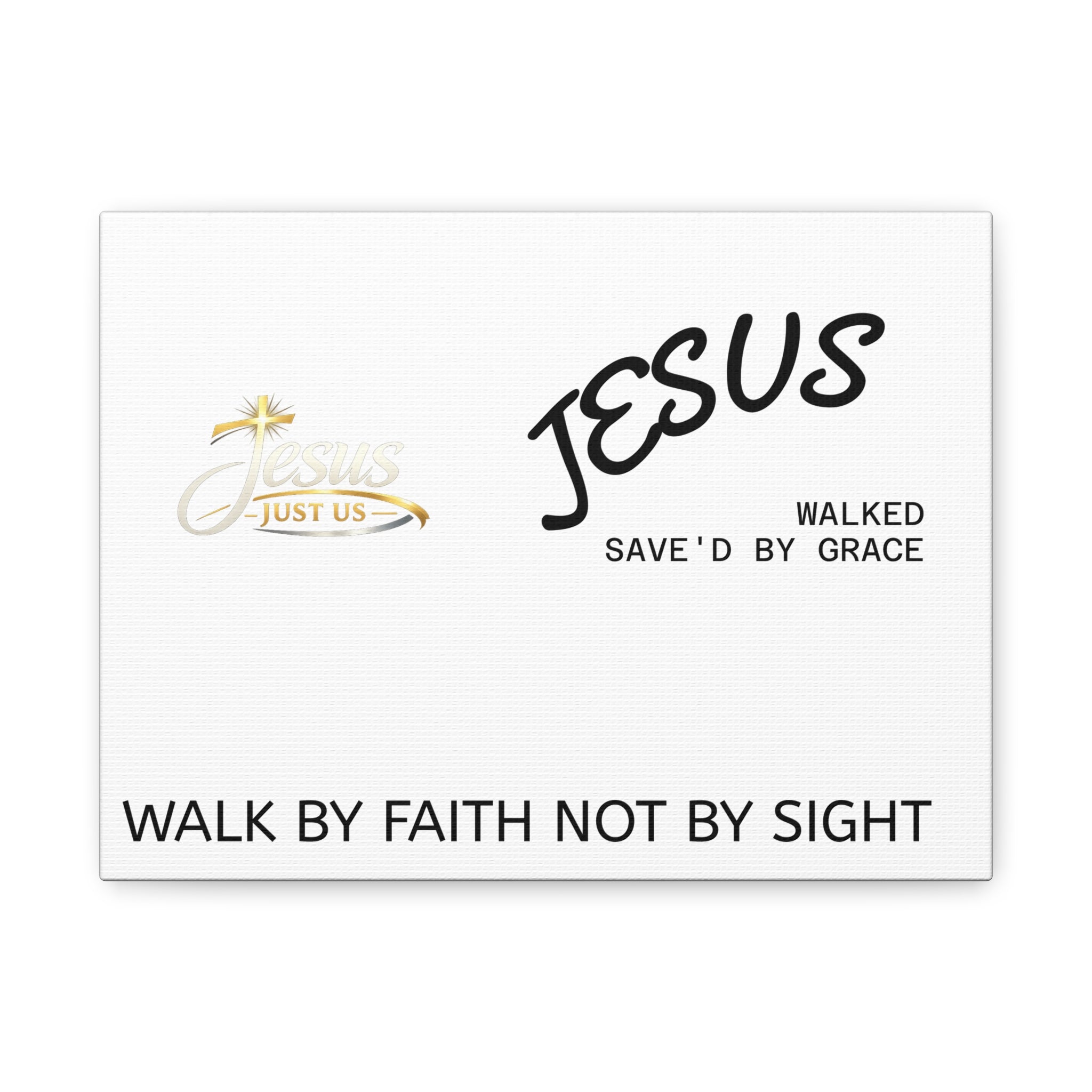 Faith Wall Canvas — "Walk by Faith Not by Sight" Christian Matte Stretched Canvas
