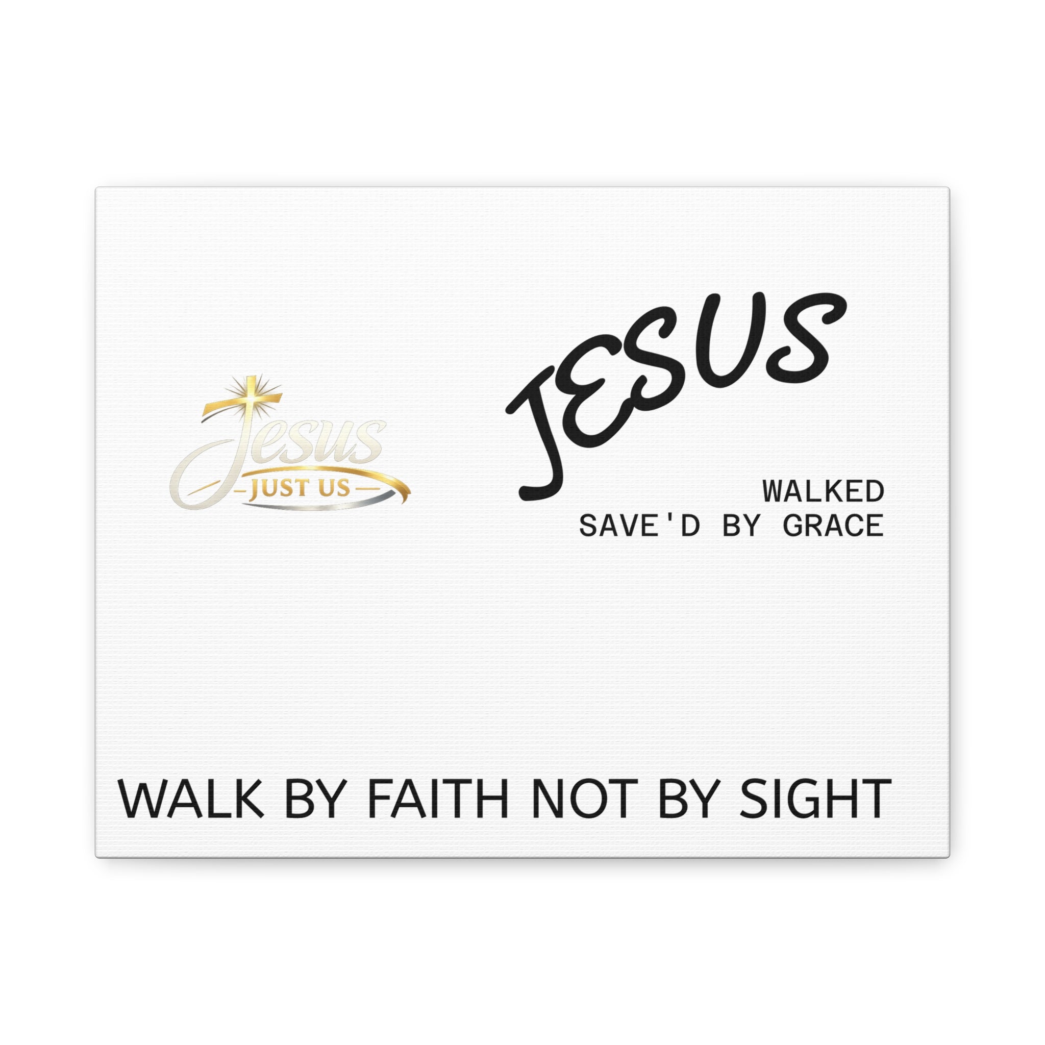 Faith Wall Canvas — "Walk by Faith Not by Sight" Christian Matte Stretched Canvas
