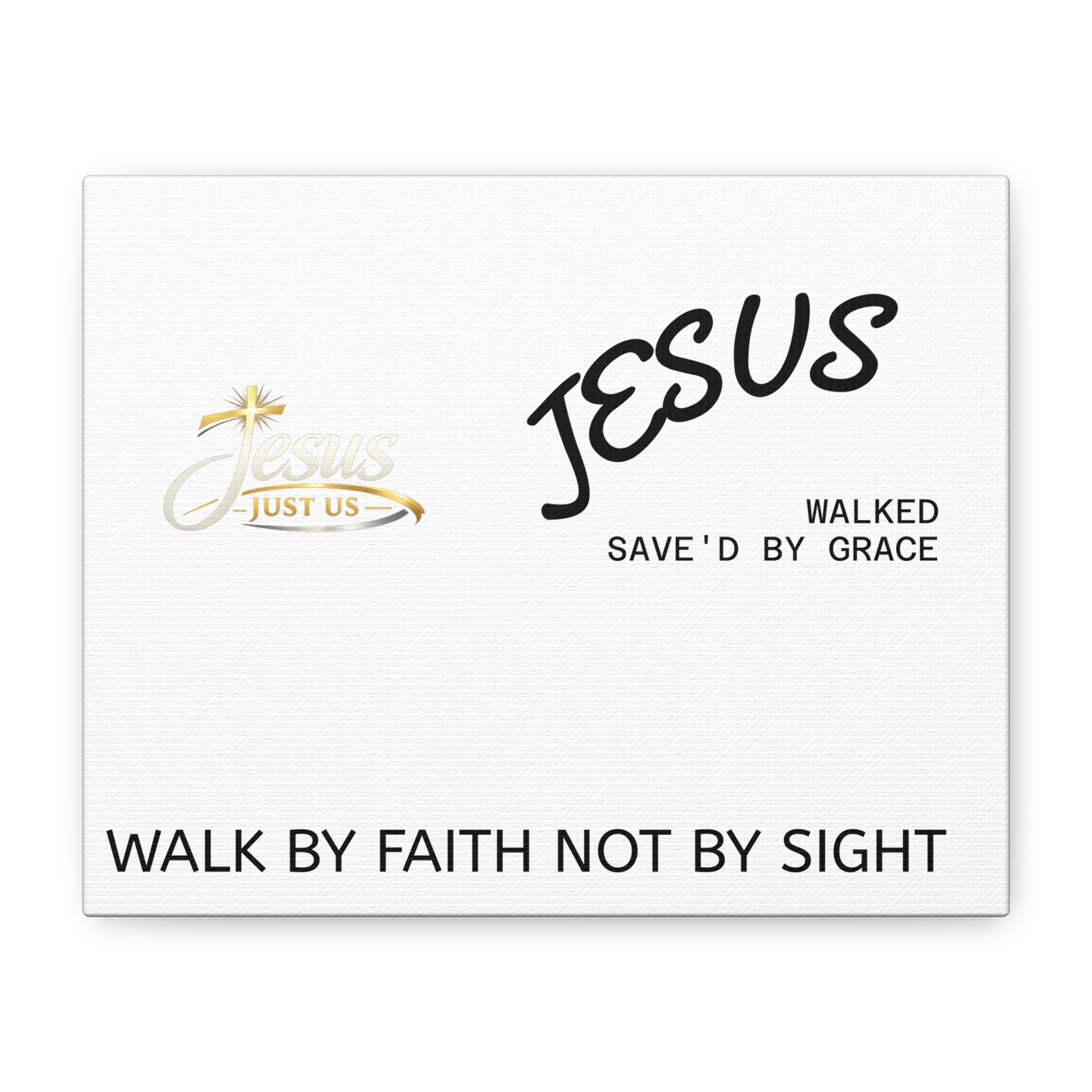 Faith Wall Canvas — "Walk by Faith Not by Sight" Christian Matte Stretched Canvas