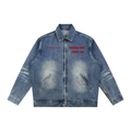Vintage Wash Zip Up Denim Jacket